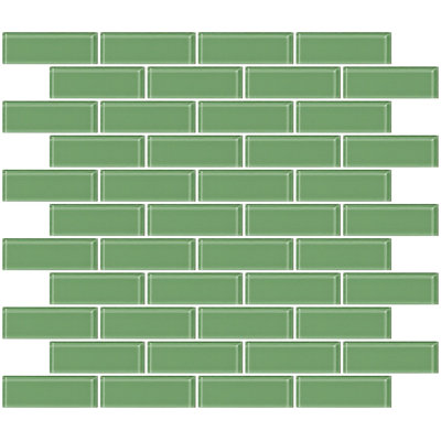 mint green glass subway tile